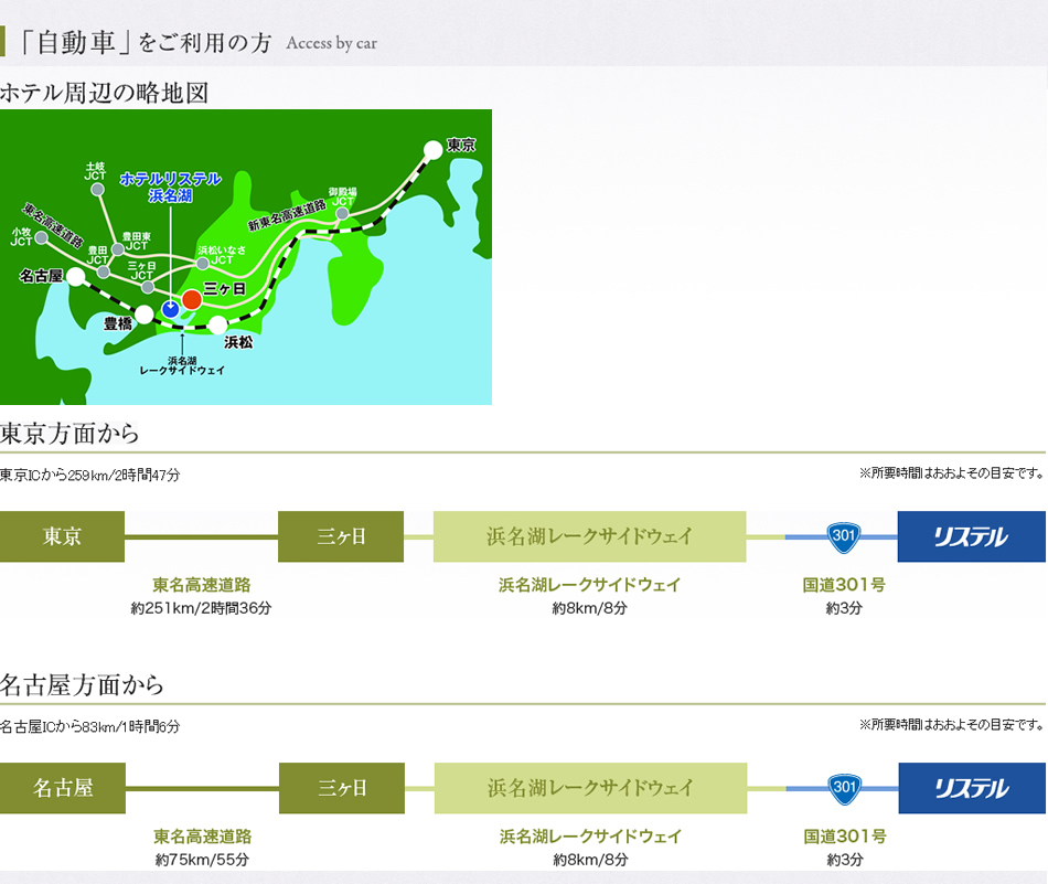 車で来る場合